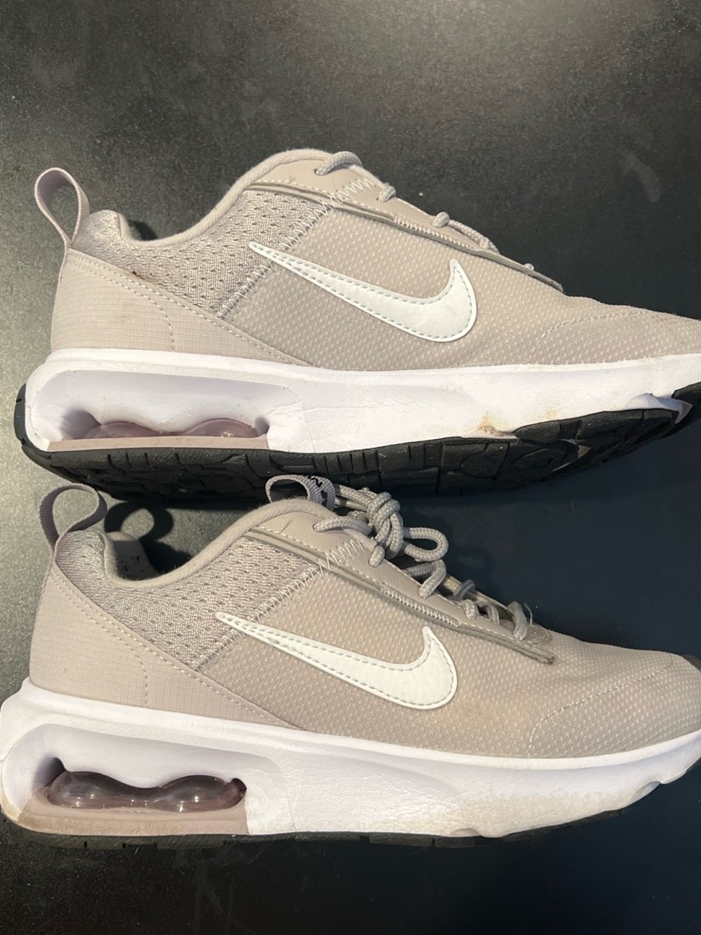Nike Light Taupe Running Sneakers with White Swoosh
